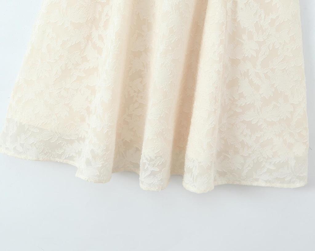 2026 Spring European & American Women's Mid-Length Hollow Lace-Up Dress