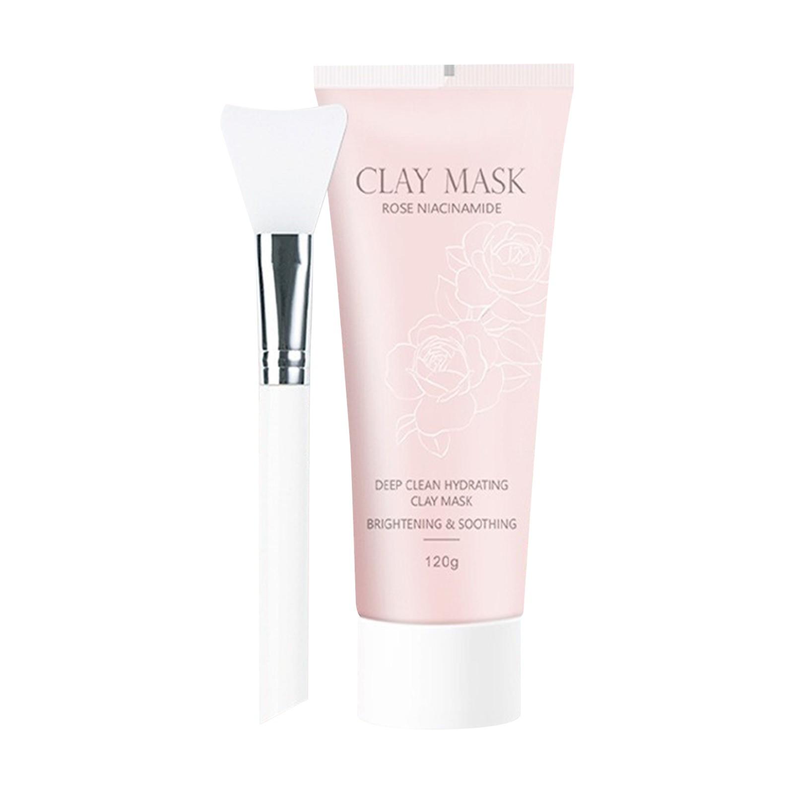 

Маска для глубокого очищения, очищающая поры маска от черных точек, увлажняющая маска с кисточкой для всех типов кожи, 120 г One Size белый