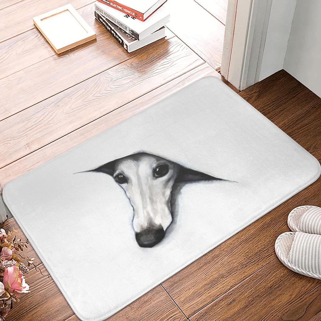 Whippet Hound Dog Doormat Anti-Slip Kitchen Bath Mat Living Room Door Floor Entrance Carpet Rug