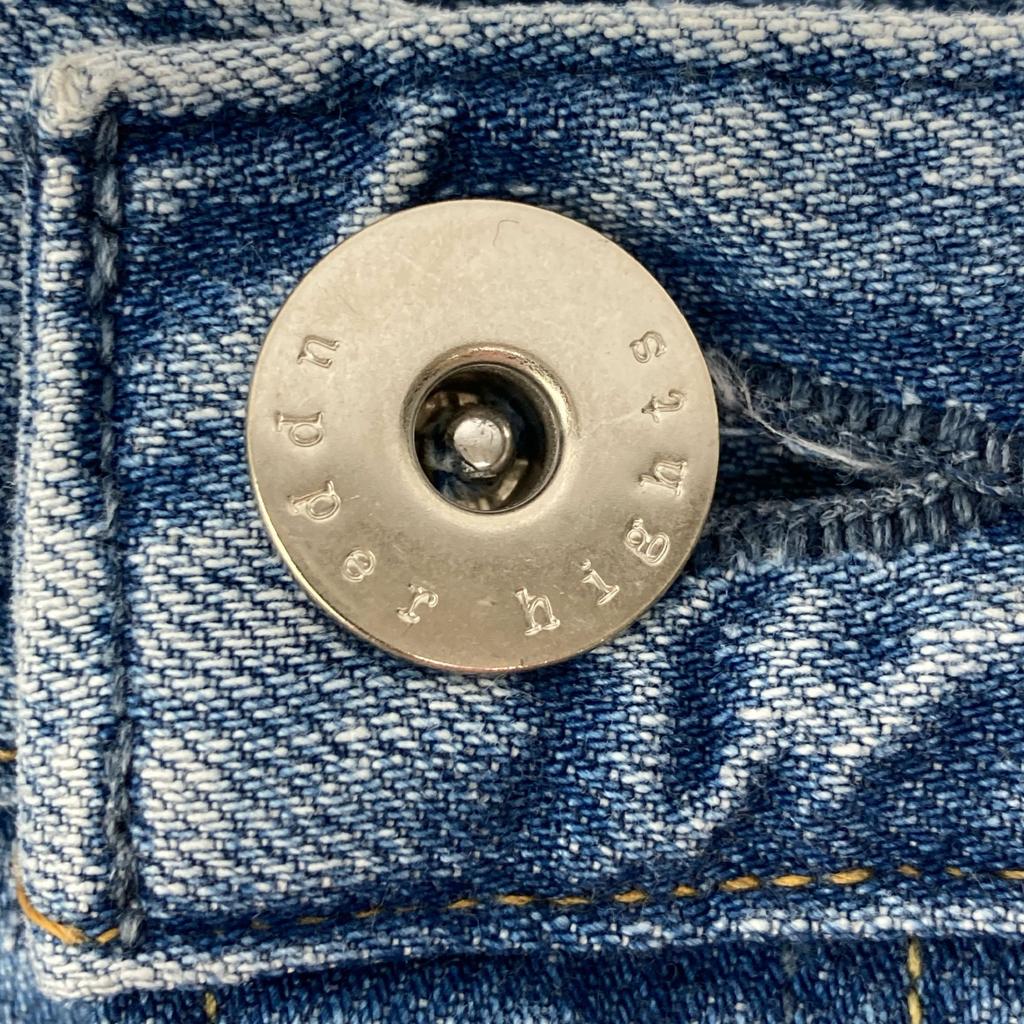 upper hights 188201502FLW FLOW Cobalt Cotton Zip Fly Wide Straight Denim Pants Bottoms 25 blueUsed