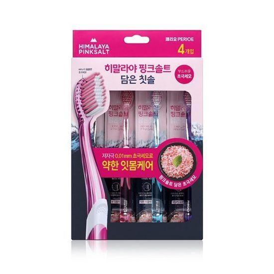 

Ultra-fine toothbrush with Himalayan pink salt, 4-pack