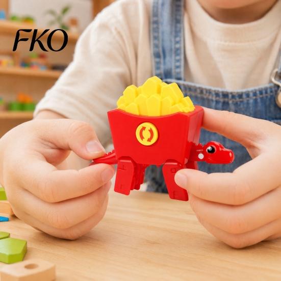 Dinosaur Fidget Toy Food Transforming Toy, Stress Relief Fast Shape Spinner Spinner, Transformable Dino Decompression for Kids Adults Children