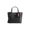 Coach Willow 24 Turn-lock Zipper Double-layer Pebbled Leather Bucket Bag Tote Bag Tote Bag Shopping Bag Hand-held Crossbody Bag Medium Women's Black