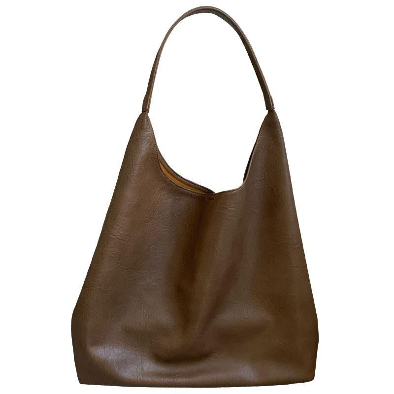 Soft Leather Large-capacity Underarm Bag A Versatile Single-shoulder Tote Bag for A Laid-back Commuting Style