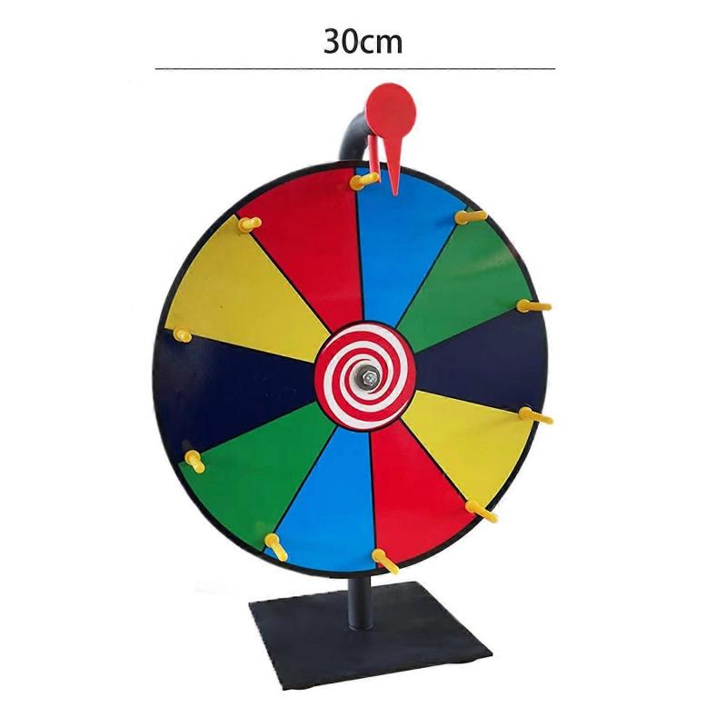 Big Turntable Prize Wheel 12 Inch with Stand Spinning Roulette Wheel for Carnivals Trade Shows Dry
