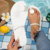 Large size outer wear cover toe flat bottom slippers women's retro lightweight beach sandals wish