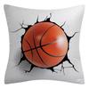 Vikama Sports-Themed Rugby And Basketball Decorative Square Cushion Cover, Suitable For Cars, Sofas, Offices, And Home Decor