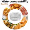 3-Layer Square Round Rectangle Air Fryer Rack Set Stainless Steel Dehydrator Rack with 4 Silicone Feet Anti-Scald Clip Stackable Air Fryer
