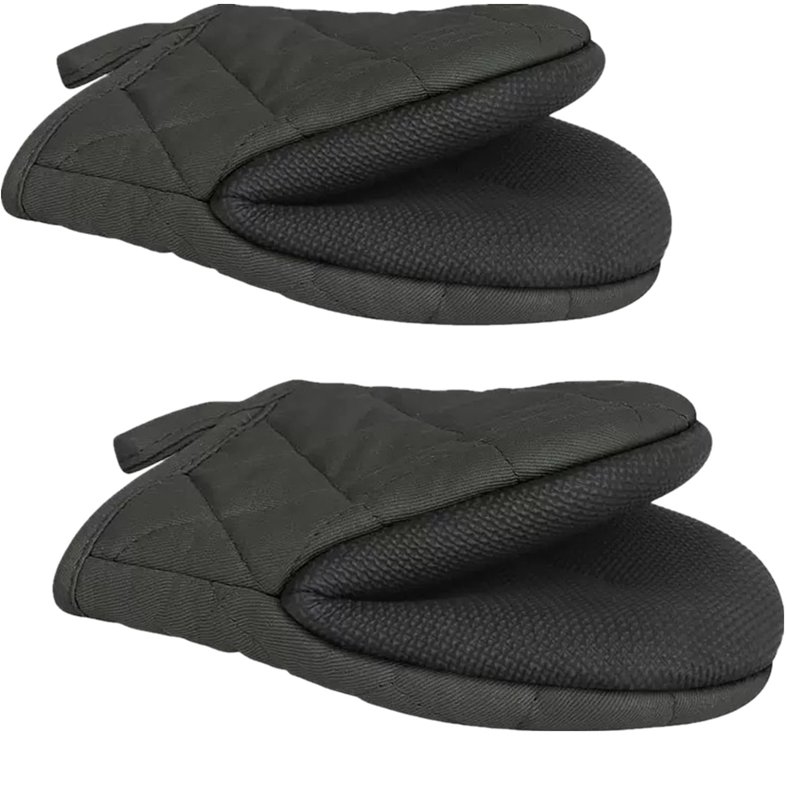 

Set of 2 Oven Pot and Gloves and Perfect for Hot Home and Oven Dark Heat-Resistant Mitts, Holders, Heat-Resistant (500°C/1224°F), Anti-Slip,