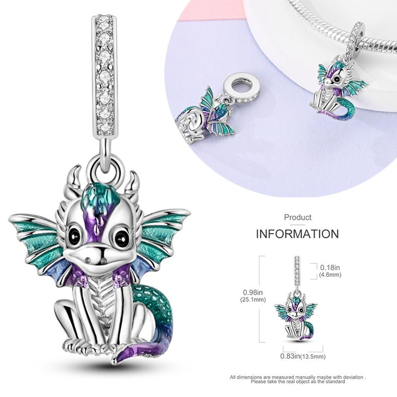 Copper Charms Beads Perfume Animal Butterfly Pendants Fit Original Bracelet Diy Jewelry