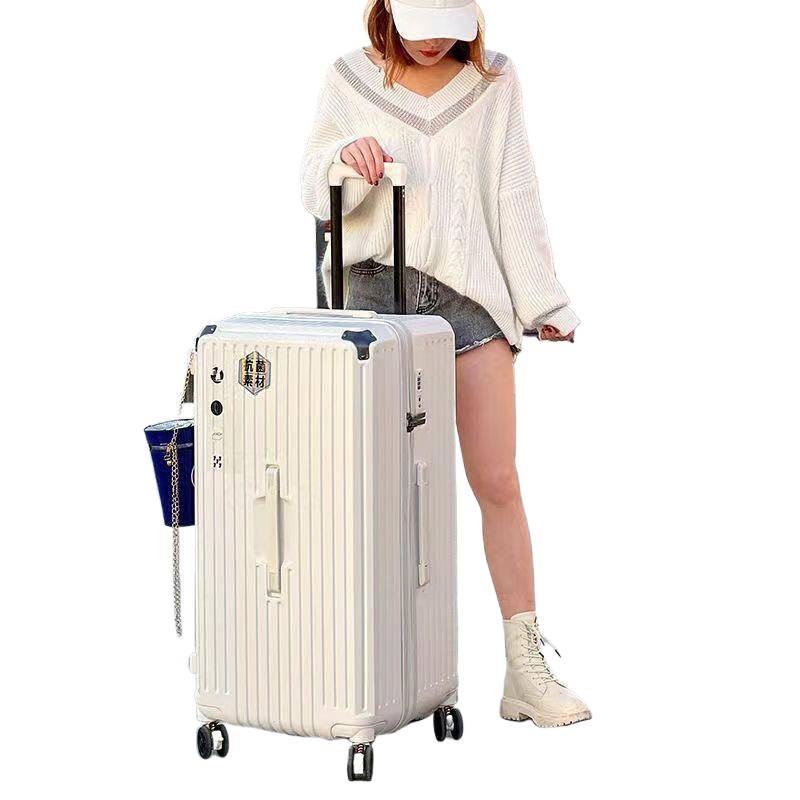 2025 Large 80-Inch Durable Trolley Case with 24-Inch Capacity, Unisex Design, Password Lock Suitcase
