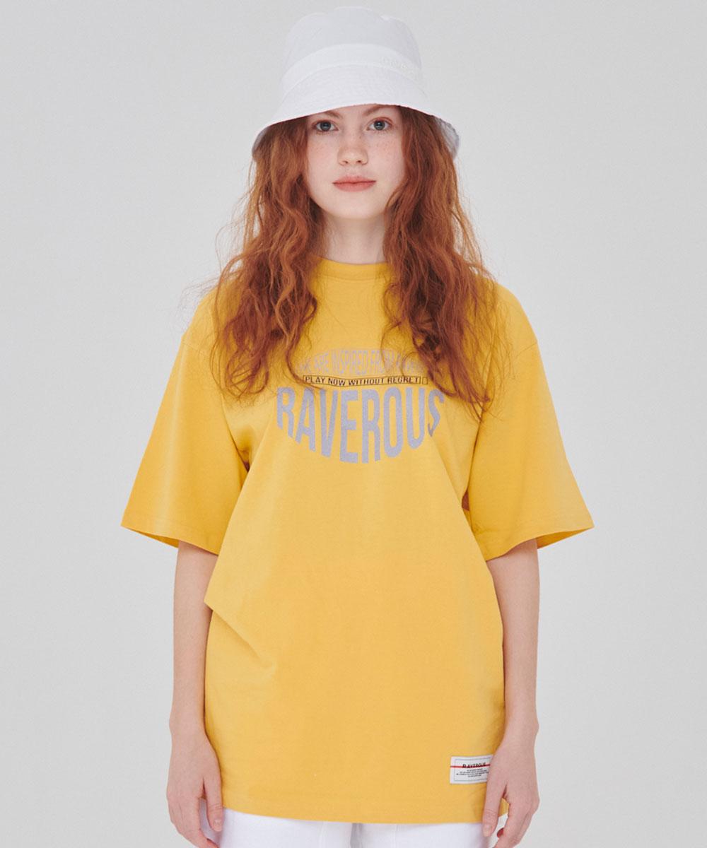 Raverous College Logo T-Shirt Mustard 2