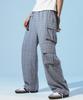 PRENDA Check Cargo Pocket String Pants Blue
