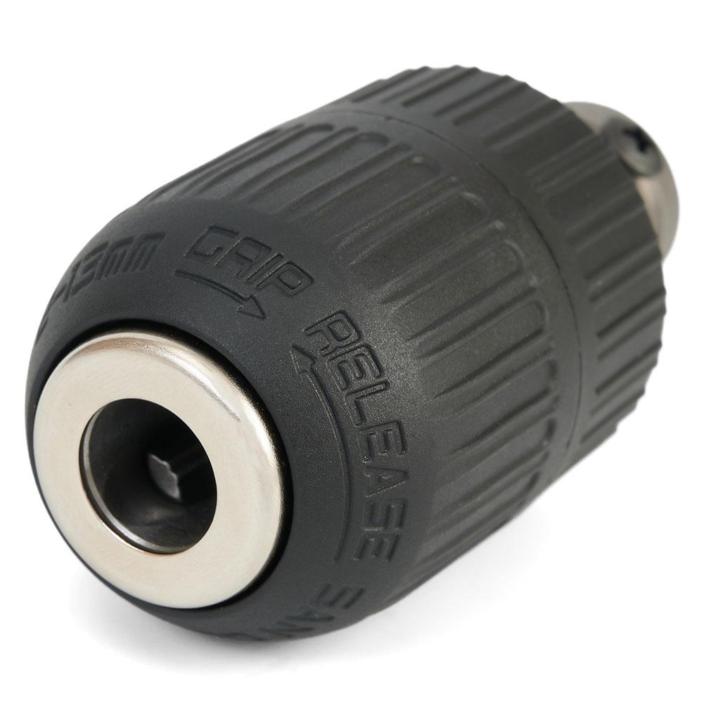 Mandrin de perçage 1/2 20UNF Adaptateur de mandrin 1/2 Capacité 2-13 mm Mandrin sans clé Plage de serrage 2-13 mm Pour conversion de clé