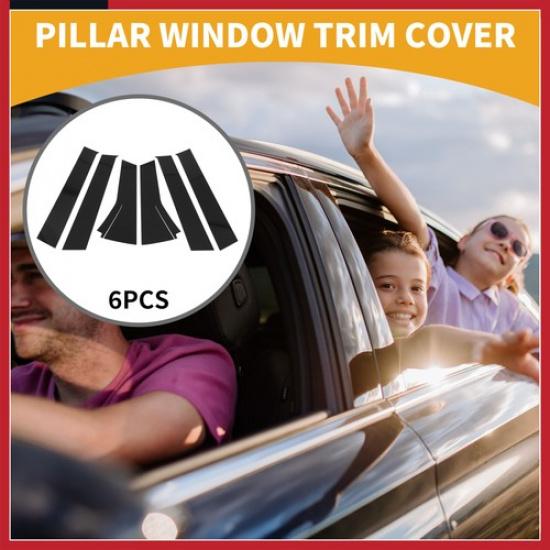 6Pcs Door Pillar Window Trim for Honda Fit 13-19