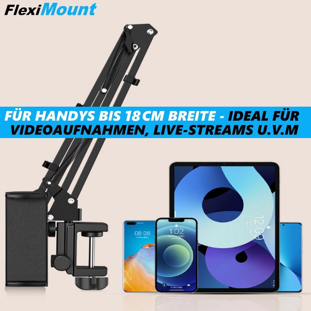 FlexiMount Universal Smartphone Tablet Tischhalter Handy Mikrofon Halterung 360°