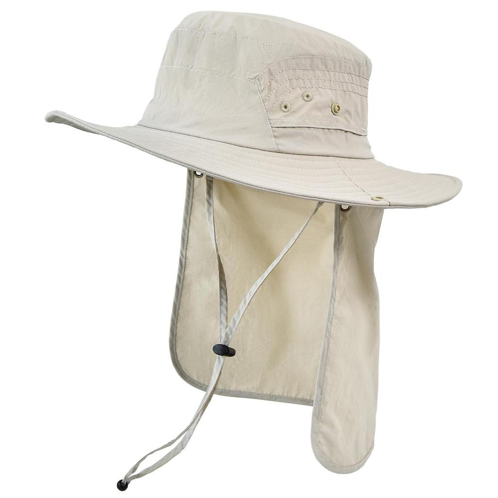 Cappello Parasole Pieghevole con Copricollo, Cappello a Secchiello Leggero per Uomo e Donna, Perfetto per Escursioni e Spiaggia
