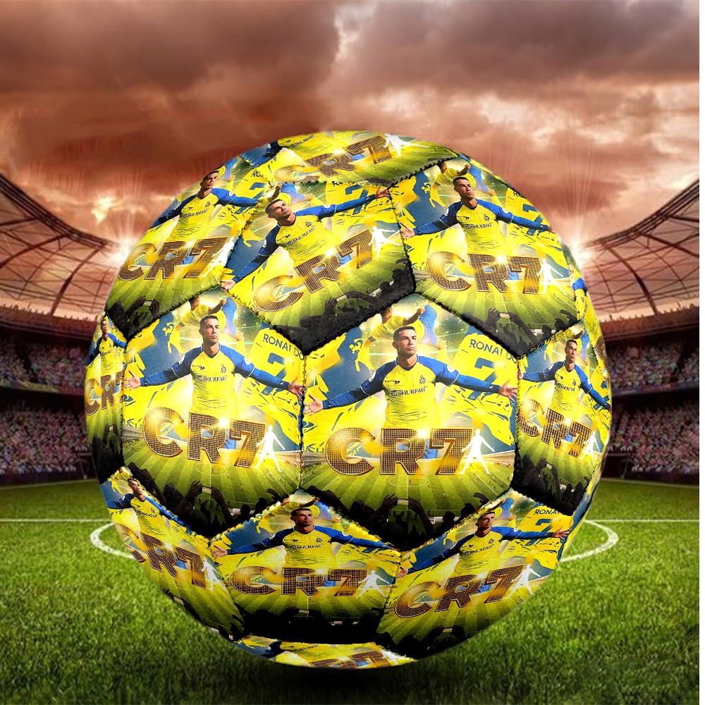 Cristiano Ronaldo Taglia 5 Pallone da Calcio Pallone da Calcio ad Alta Elasticità Per Competizione All'aperto Allenamento Quotidiano Gioco