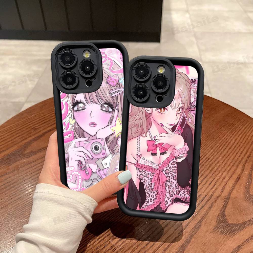 Fashion Gyaru Gyaru Gril Phone Case For IPhone 11 12 13 16 15 17 14 Pro Max Soft Funda Silicone Cover