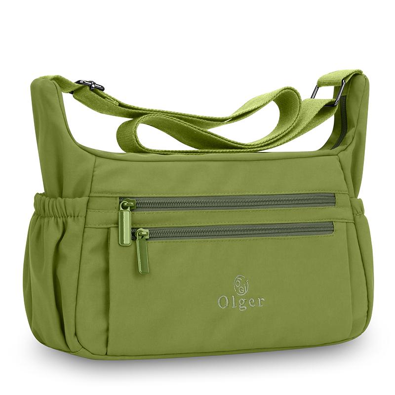 Wasserdichte Nylon-Umhängetasche für Damen, Crossbody-Tasche, mehrlagig, leicht, Muttertasche