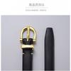Genuine Leather Womens Belt With Alloy Pin Buckle Slim 1.8cm Width Sweet Chic Style Jeans Office Date Outfits
