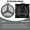 Car Front Grilled Star Emblem LED Illuminated Logo Glossy Black Border and Chrome Silver For Mercedes Benz W204 W245 X204 Class
