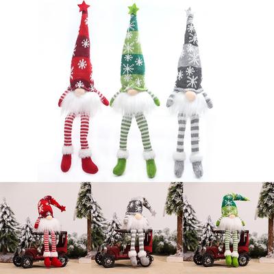 Christmas Gnomes Plush Dolls with Warm White Lights Tree Ornaments
