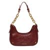 Fashion Design Sense Niche Chains Shoulder Bag Women's  New High-End Texture Crossbody Bag Simple Red Leather Commuter Bag