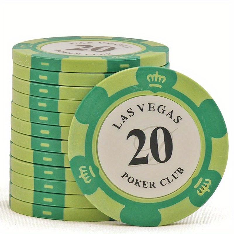 10pcs/lot Clay Las Vegas Poker Chips 14g Set Casino Coins 40mm Coin Poker Chips Entertainment Dollar Coins Card Game LasVegas