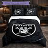 Set Biancheria da Letto 3 Pezzi in Microfibra con Motivo Las Vegas Raiders Decorazione Copripiumino per Camera da Letto Uso Domestico