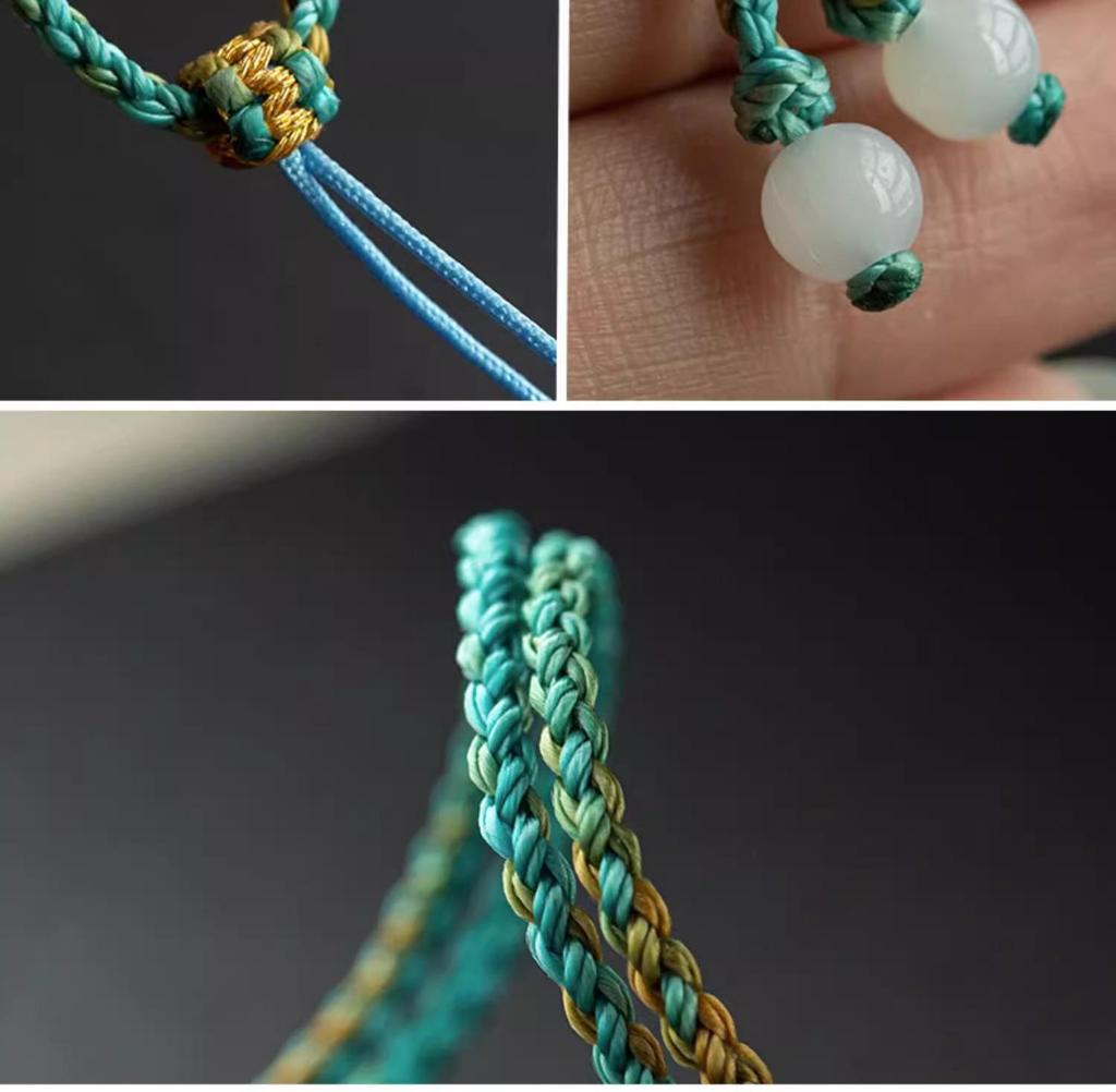 Handmade Amber-Turquoise Gold Jade Pendant Necklace with Safety Buckle