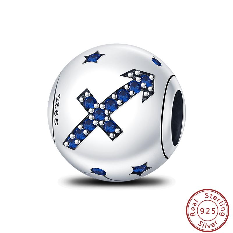 Lucky Copper Craft Birthday Zodiac Series Colorful Shining Zircon Lucky Beads Charms 3Mm Diy Exquisite Jewelry Making