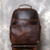 Vintage Rindsleder Rucksack Oberste Schicht Aus Echtem Leder Herren Hohe Kapazität Computer Rucksack Lässiger Geschäftsreise Rucksack