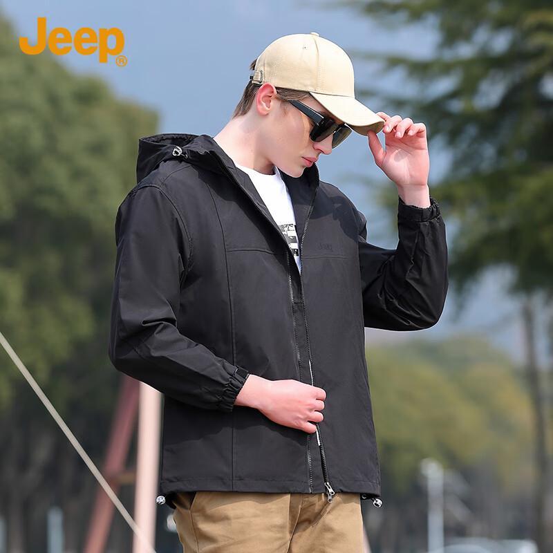 JEEP Men's Spring Outdoor Hooded Jacket