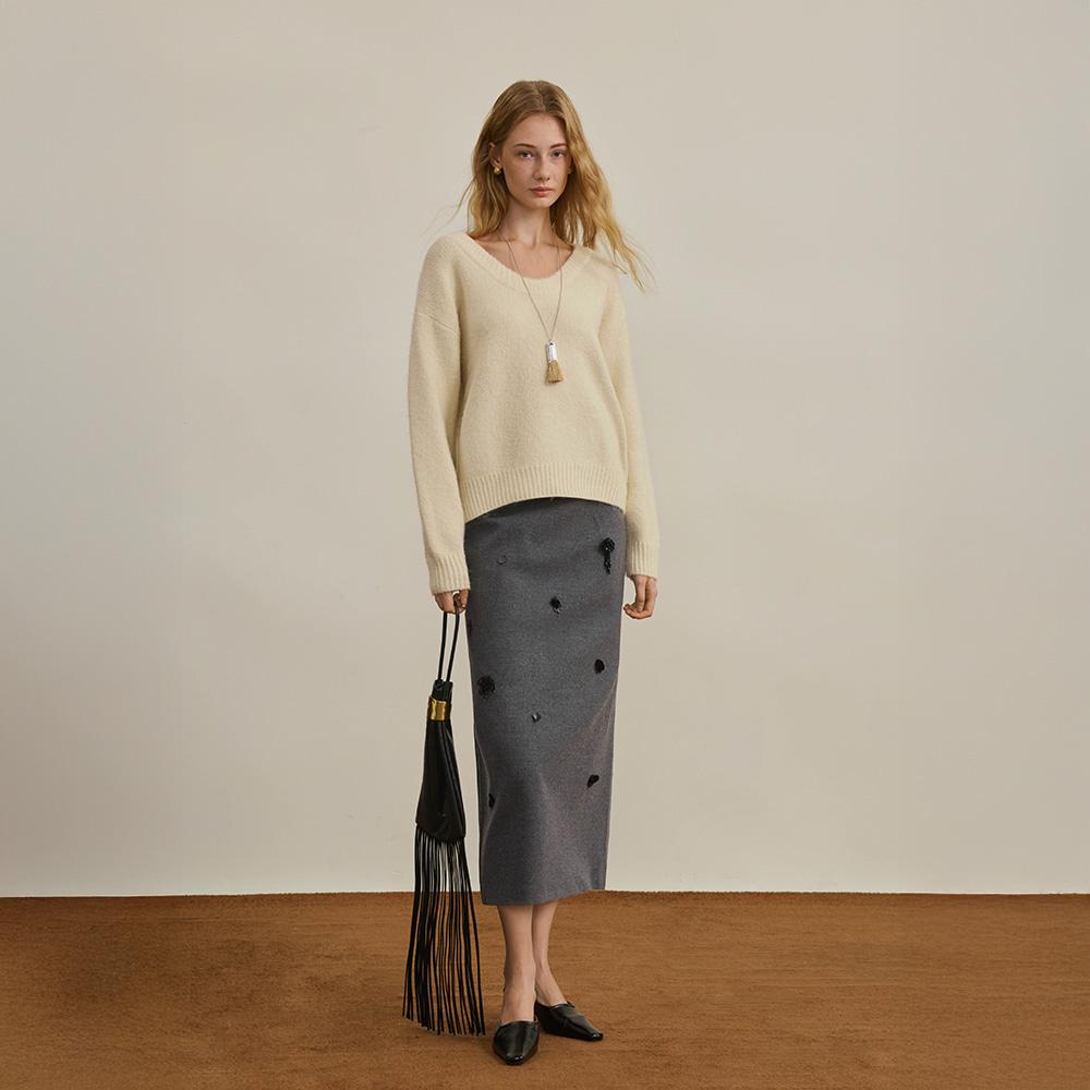 Waiwaiaiem Yy_High-End Crew Neck Knit