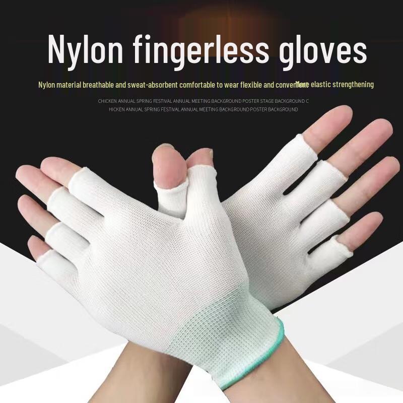 Gray Doctor Thin Non-Slip Coated Nylon Work Gloves (12 Pairs)