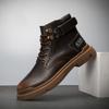 Brand Winter Mens Fur Army Military Boots Casual Leather Shoes Fashion Designer Motorcycle Man Boots Botas Warm Outdoor Footwear
