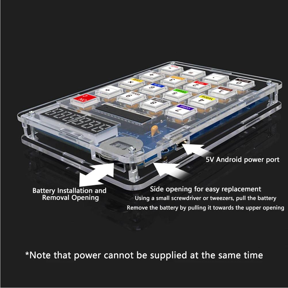 Mini Calculator Kit Calculator Building Kit DIY Calculator Soldering Practice Kit 51 Microcontroller Training Experiment Welding