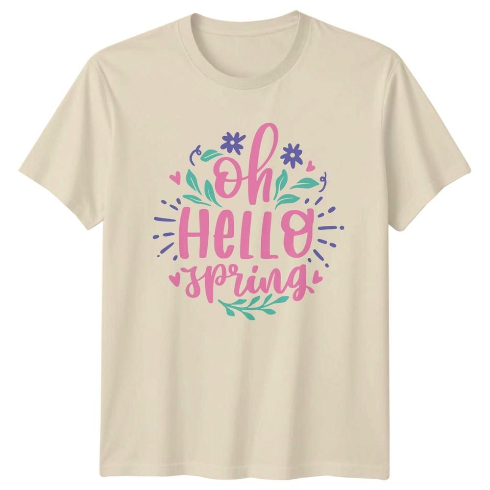 Oh Hello Spring Unisexs TShirt Floral Seasonal Easter Gift For Her
