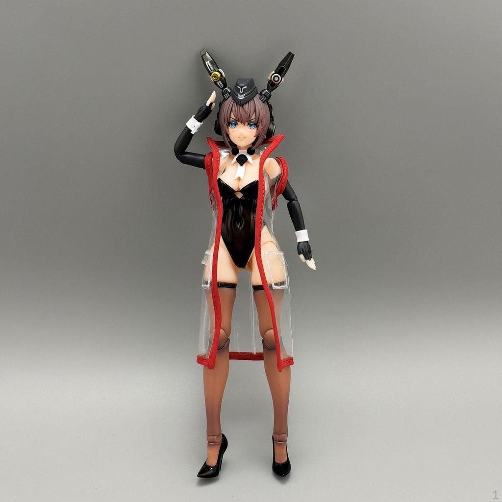 1/12 Regenmantel Kapuzenpullover Lange Jacke Cosplay Puppe Deko Figur Zubehör Trendige Miniatur