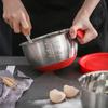 High Quality 304 Stainless Steel Salad Bowl Silicone Handle With Non-Slip Bottom Kitchen Mixing Bowls with Cover Food Container