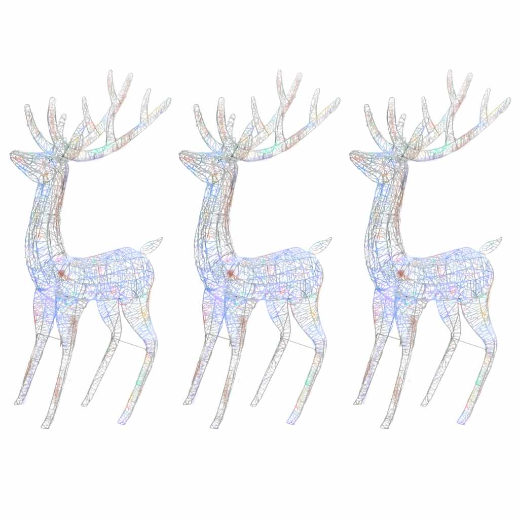 XXL Reindeer Christmas Decoration Acrylic 250 LED 3 pcs. 180 cm