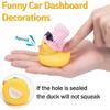 Wonuu Rubber Duck Car Ornaments Yellow Duck Car Dashboard Decorations with Propeller Helmet for Christmas Decor and Home Decorations for Adults