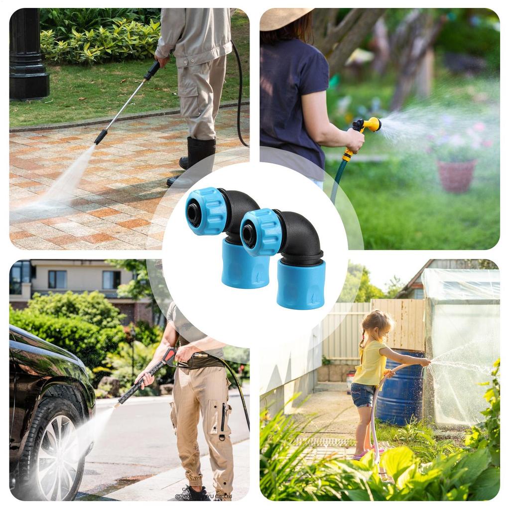 2 Pcs Elbow Quick Connectors 90 Degree Angle For Garden 1/2inch Hose Accurately match standard 5mm hose interface