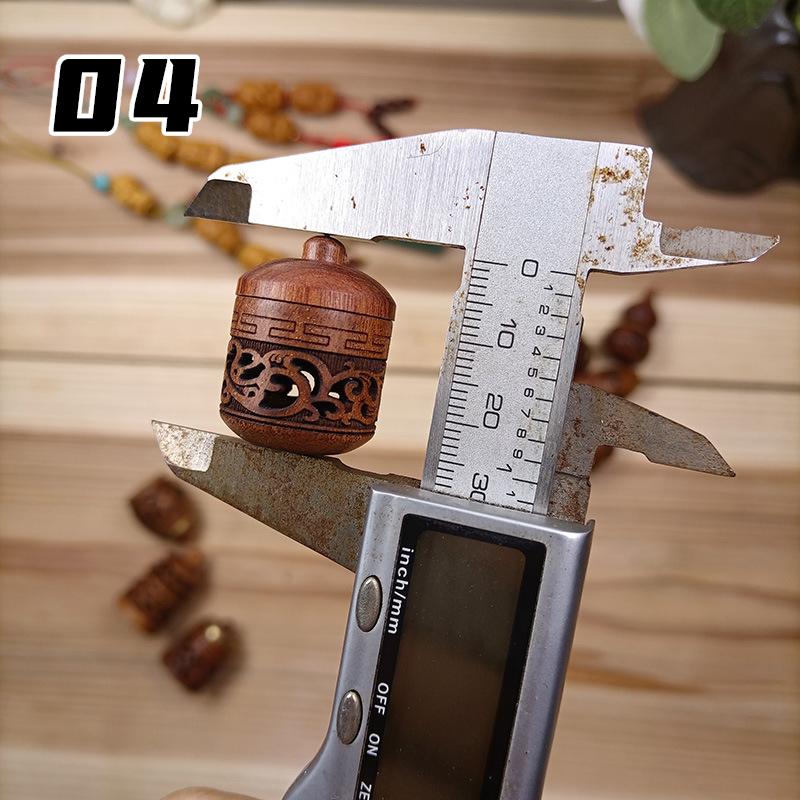 Wood Hollow Carved Aromatherapy Bottle Mini Vase Pagoda Car Hanging Decoration Fragrance Diffuser Bottle Sealed Jar Pendant New