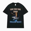 Tung Tung Sahur Fun Baseball Bat Stem 100% Cotton T-shirt Men's Clothing Fashion Humor Style T-shirt Summer Top T-shirt