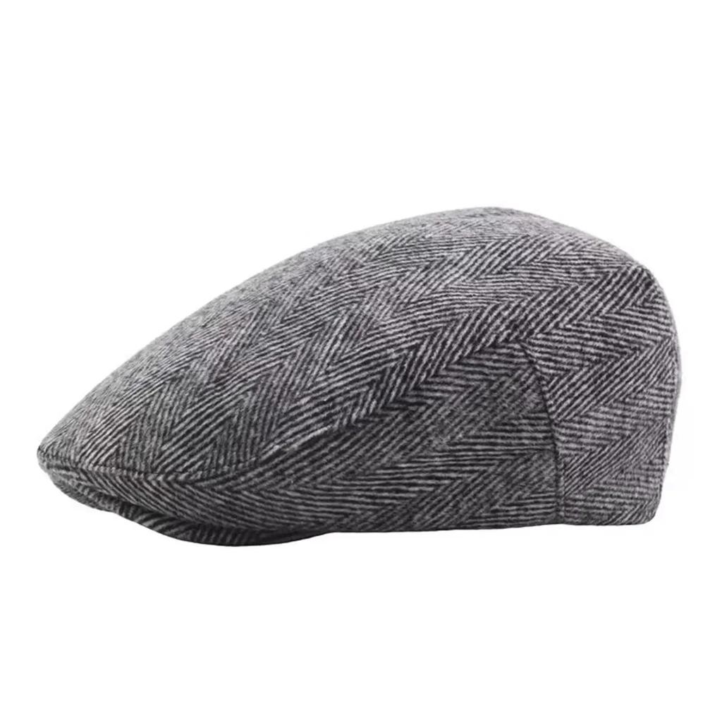 Unisex Retro Coarse Grain Fluff Newsboy Caps Men British Painters Hats Autumn Winter Berets Herringbone Flat Cap Hip Hop Berets