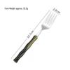 304 Stainless Steel Gold Cutlery Set with Violet Acrylic Bamboo Joint Handles: Includes Knife, Fork, and Spoon for Hotel Light Luxury Use.