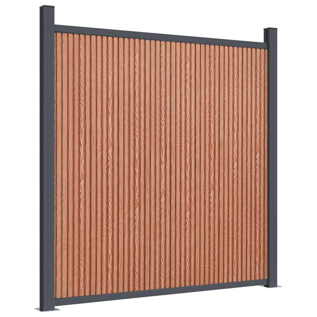 Fence Panel Brown 699 X 186 Cm WPC