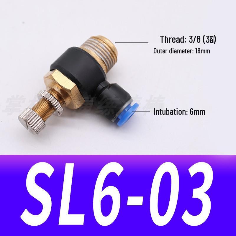 Pneumatic Connector SL8-02, Throttle Valve SL6-01, Speed Control Valve SL4-M5, Air Hose SL10-03, SL12-04